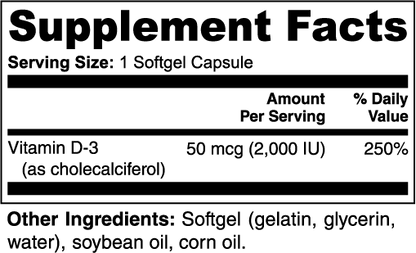 Vitamin D3 Softgels